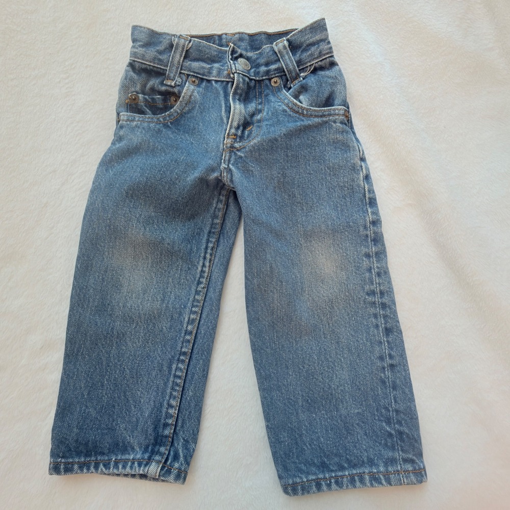 Vintage Levi's 302-0117 July 1980 Toddler Denim Jeans 0 W18 L13 Blue Made in USA